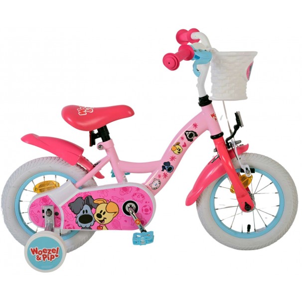 Woezel & Pip Kinderfahrrad Mädchen 12 Zoll Rosa