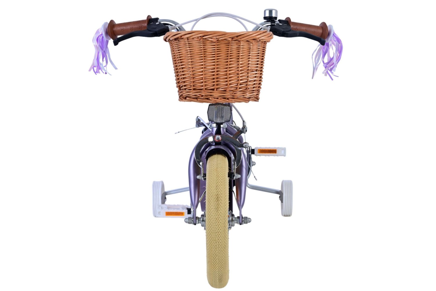 Volare Blossom Kinderfahrrad - Mädchen - 12 Zoll Lila | Zwei Handbremsen