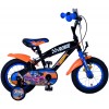 Hot Wheels Kinderfahrrad Jungen 12 Zoll Schwarz Orange Blau | 2 Handbremsen