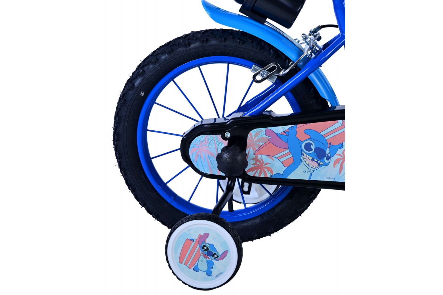 Disney Stitch Kinderfahrrad Jungen 14 Zoll Blau | 2 Handbremsen