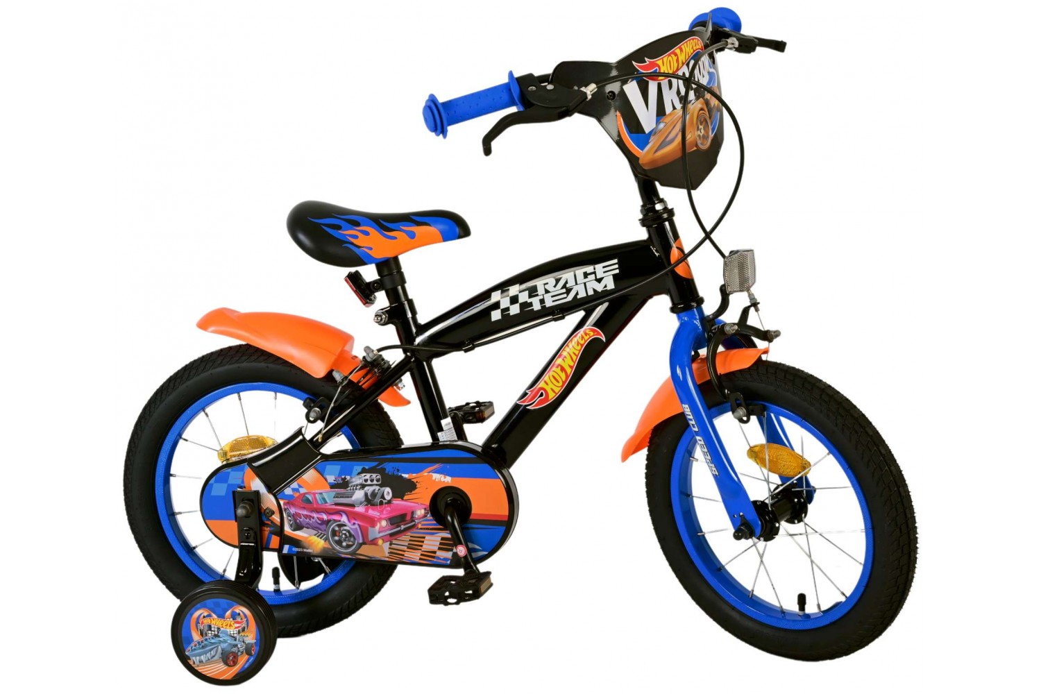 Hot Wheels Kinderfahrrad Jungen 14 Zoll Schwarz | 2 Handbremsen