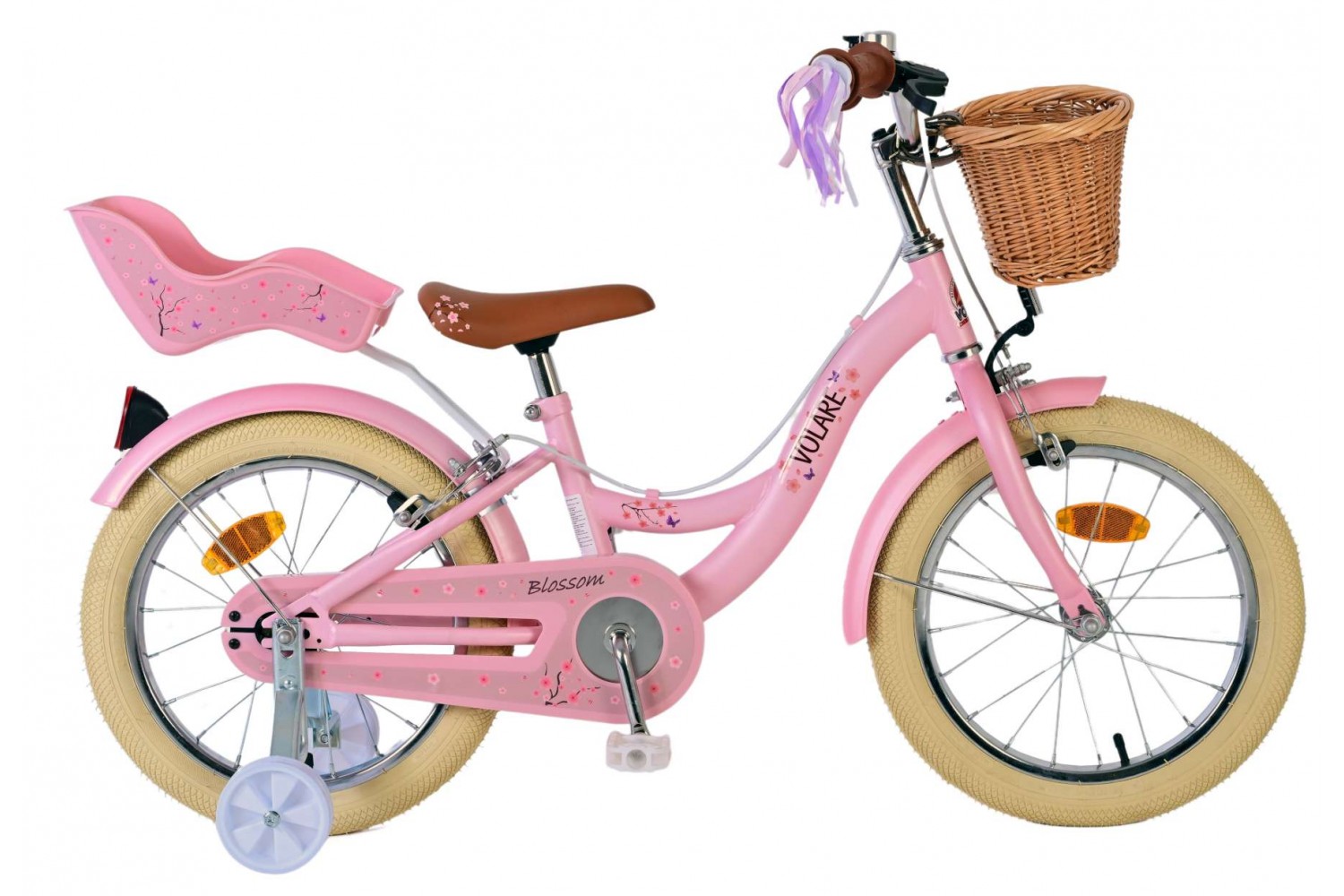 Volare Blossom Kinderfahrrad Mädchen 16 Zoll Rosa | 2 Handbremsen Volare Blossom Kinderfahrrad Mädchen 16 Zoll Rosa | 2 Handbremsen
