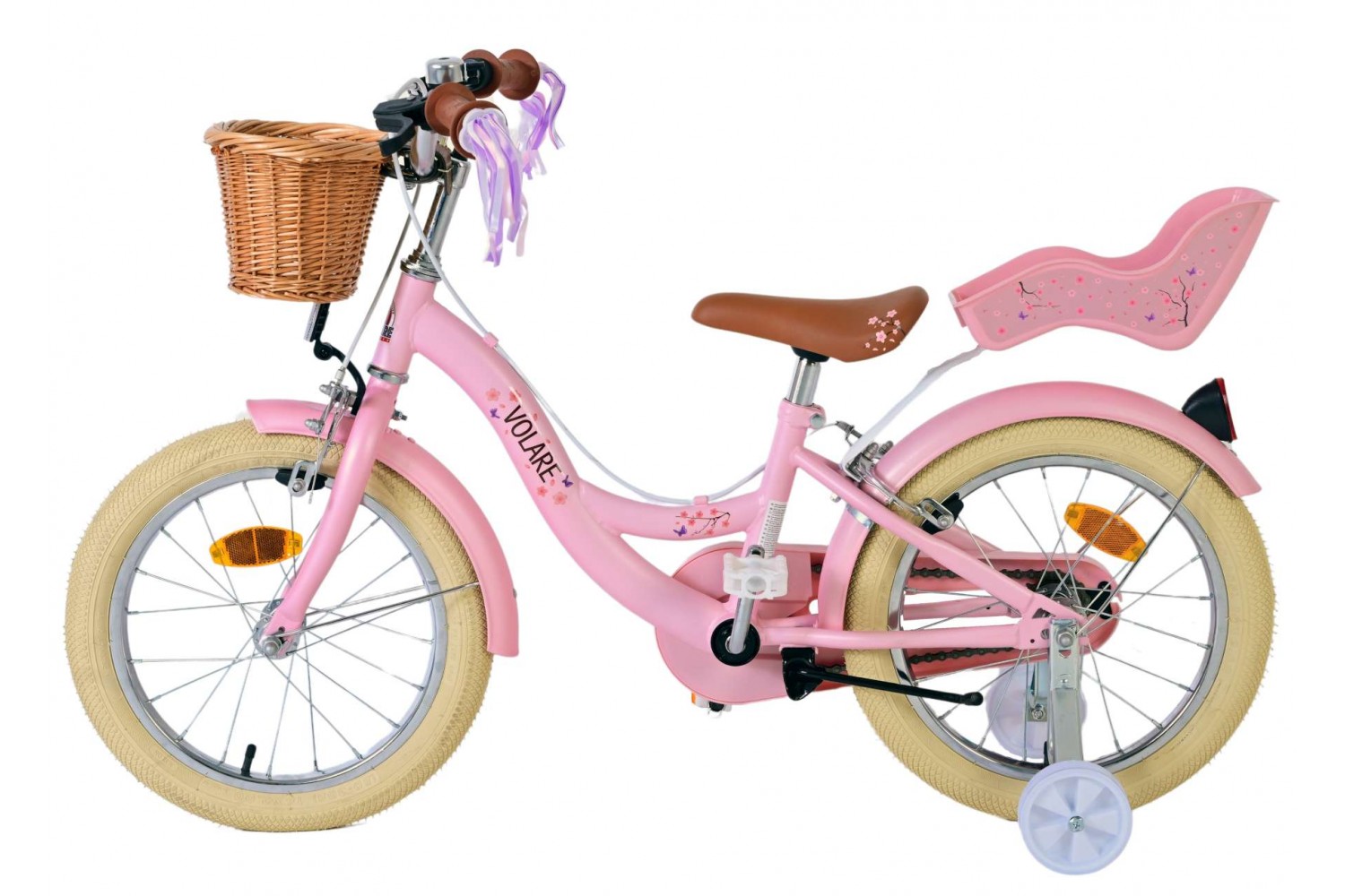 Volare Blossom Kinderfahrrad Mädchen 16 Zoll Rosa | 2 Handbremsen Volare Blossom Kinderfahrrad Mädchen 16 Zoll Rosa | 2 Handbremsen
