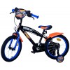 Hot Wheels Kinderfahrrad Jungen 16 Zoll Schwarz Orange Blau | 2 Handbremsen