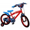 Ultimate SpiderMan Kinderfahrrad Jungen 16 Zoll Blau/Rot | 2 Handbremsen
