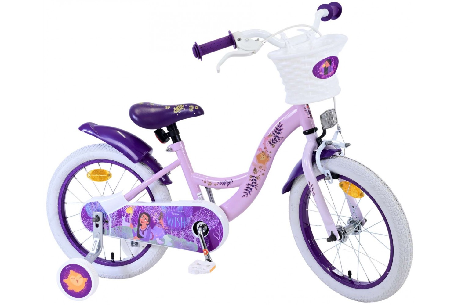 Disney Wish Kinderfahrrad Mädchen 16 Zoll Lila