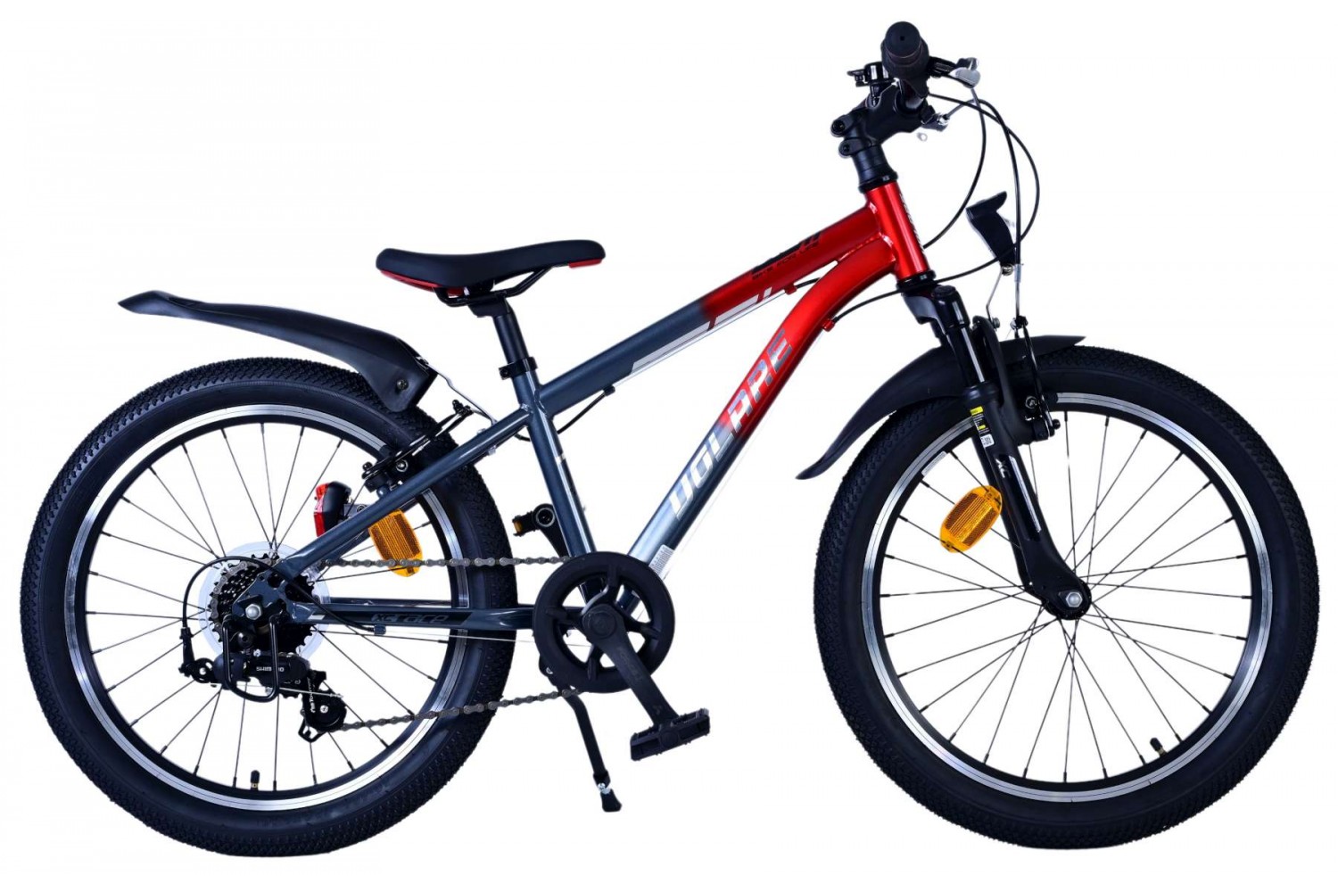 Volare XC Race Kinderfahrrad – 20 Zoll – 7 Gänge – Rot/Grau