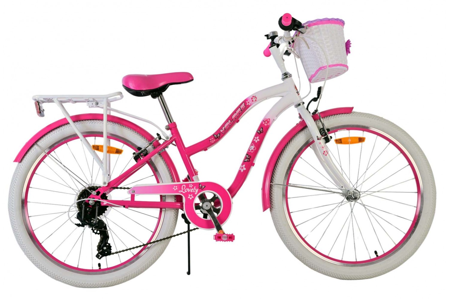 Volare Lovely Kinderfahrrad Mädchen 24 Zoll Pink | 7 Gänge Volare Lovely Kinderfahrrad Mädchen 24 Zoll Pink | 7 Gänge