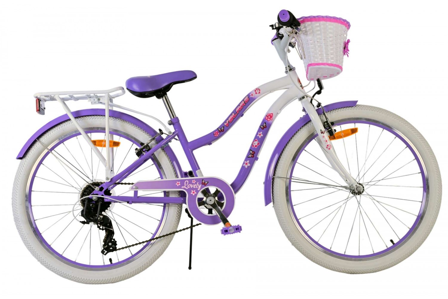Volare Lovely Kinderfahrrad Mädchen 24 Zoll Lila | 7 Gänge Volare Lovely Kinderfahrrad Mädchen 24 Zoll Lila | 7 Gänge