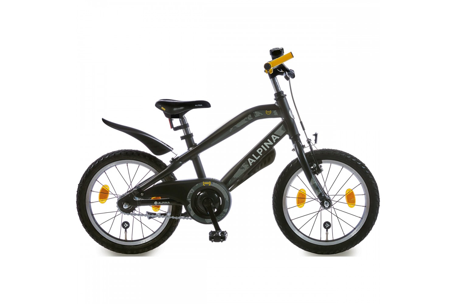 Alpina Trial Kinderfahrrad 16 Zoll Jungen Weltraum Schwarz Matt