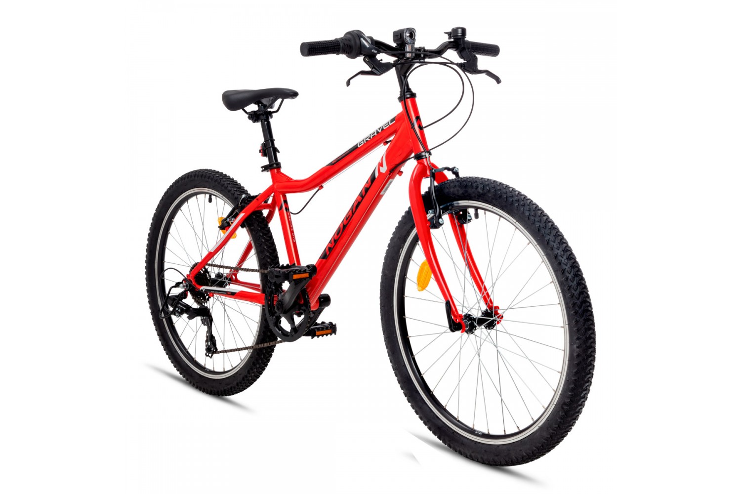 Nogan Gravel GO Kinder Mountainbike 24 Zoll Signal Red