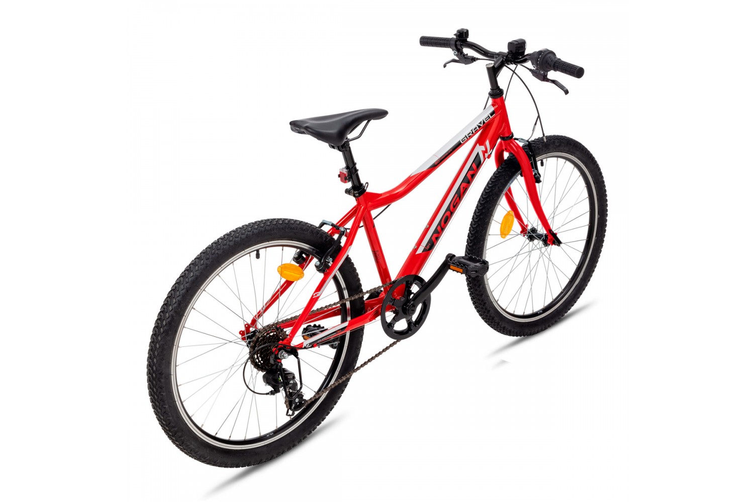 Nogan Gravel GO Kinder Mountainbike 24 Zoll Signal Red