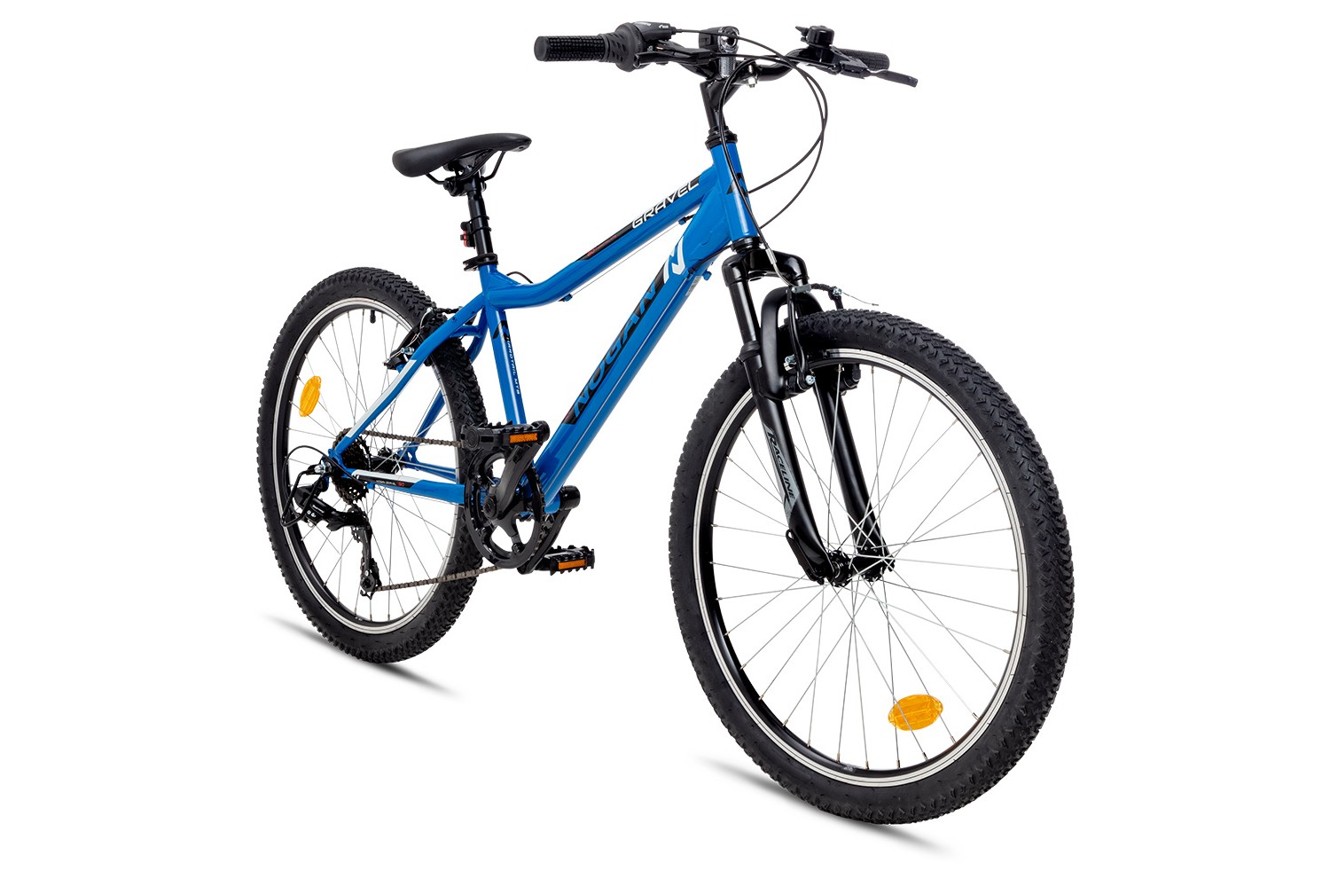 Nogan Gravel GO Suspension Kinder Mountainbike 24 Zoll Ocean Blue