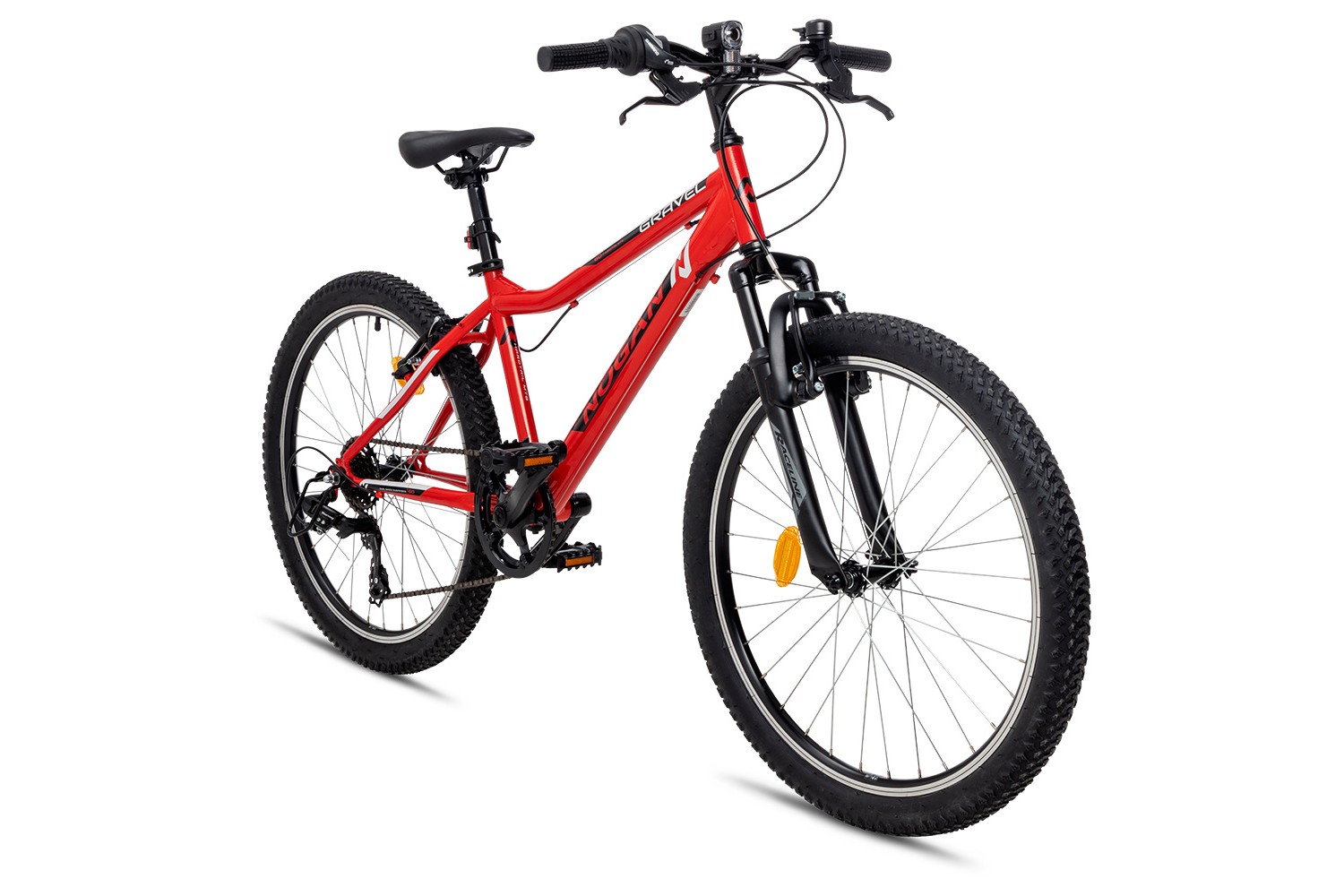 Nogan Gravel GO Suspension Kinder Mountainbike 24 Zoll Signal Red