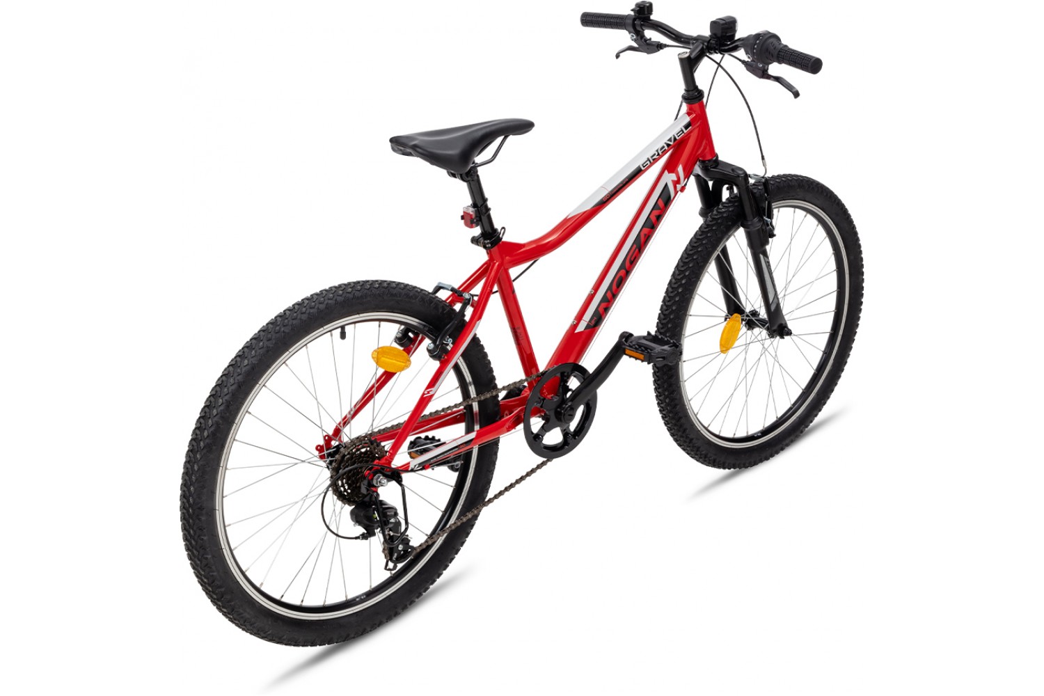 Nogan Gravel GO Suspension Kinder Mountainbike 24 Zoll Signal Red