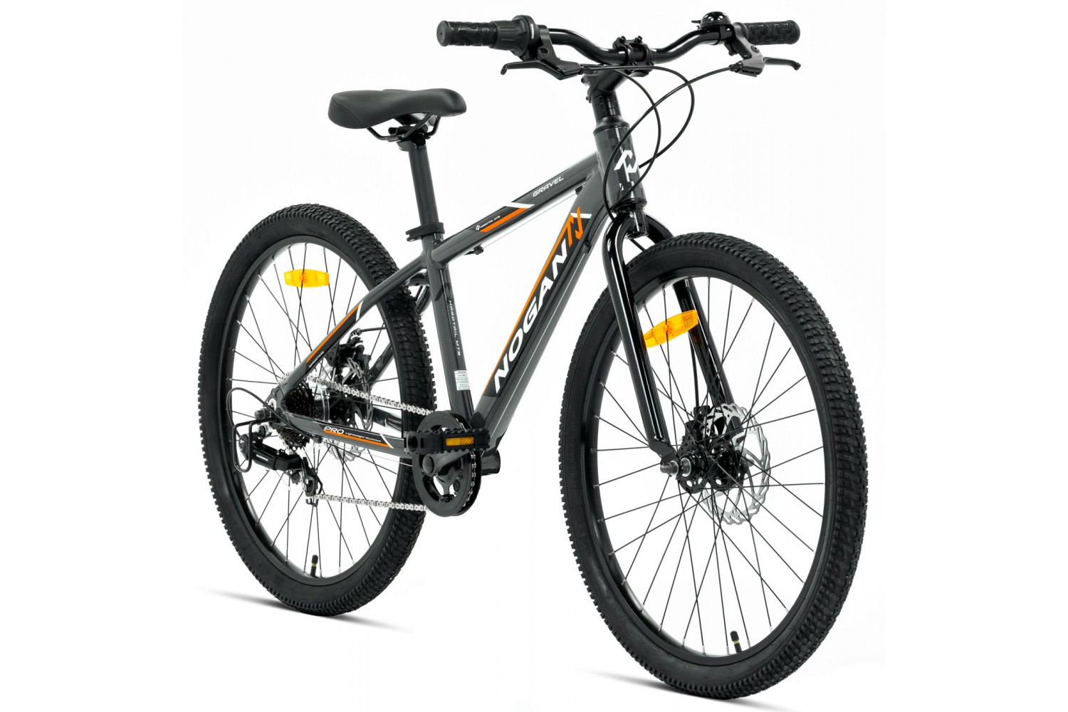 Nogan Gravel PRO 24 Zoll Kinder-Mountainbike Grau