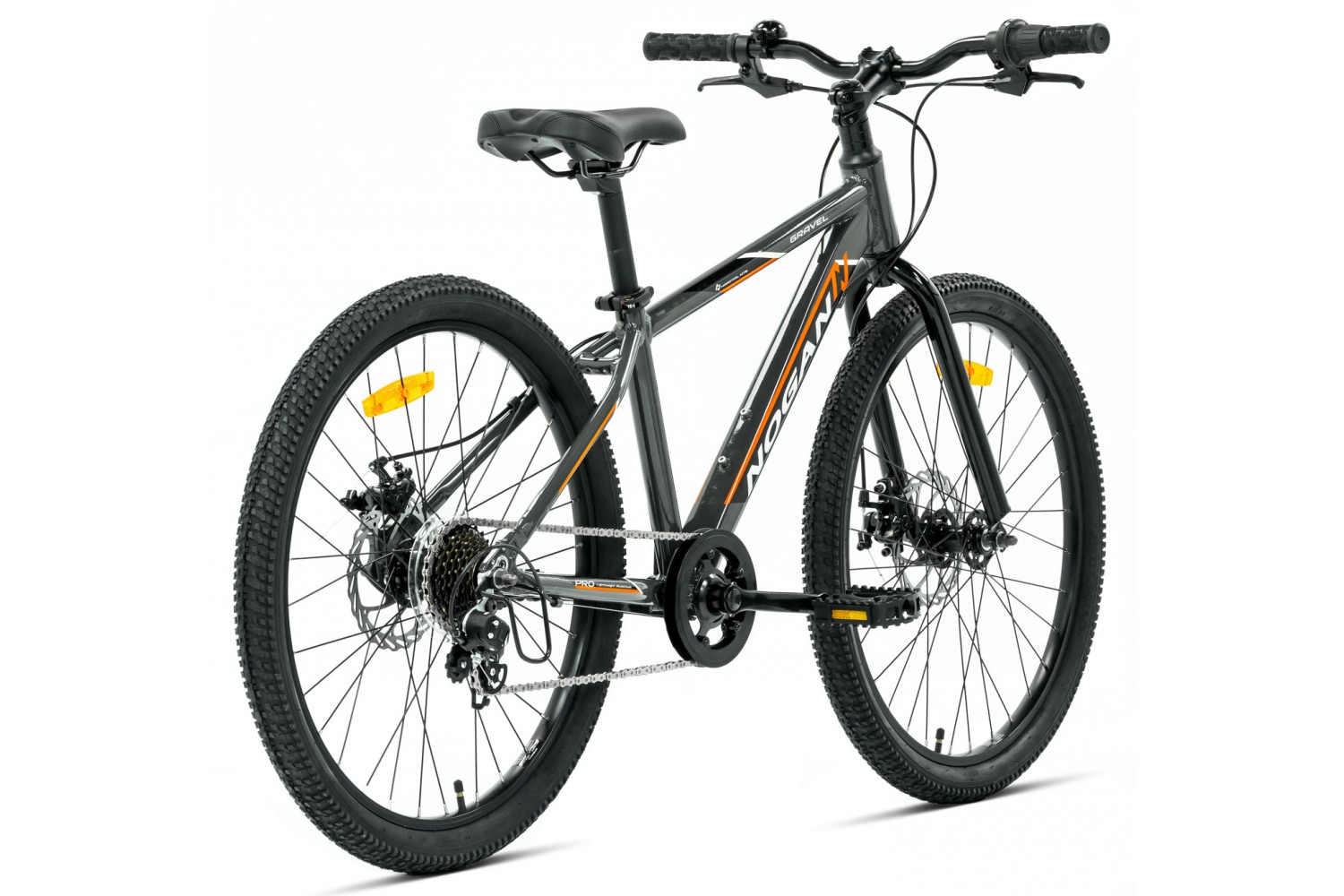 Nogan Gravel PRO 24 Zoll Kinder-Mountainbike Grau