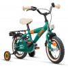 Loekie Booster Kinderfahrrad 12 Zoll Jungen Grün