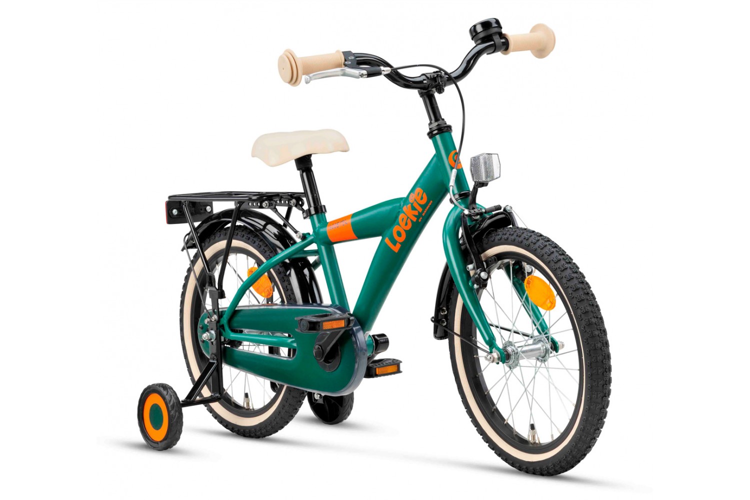 Loekie Booster Kinderfahrrad 16 Zoll Jungen Grün