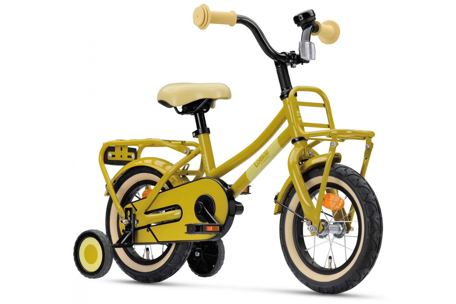 Loekie PACKD Kinderfahrrad 12 Zoll Mädchen Ocker