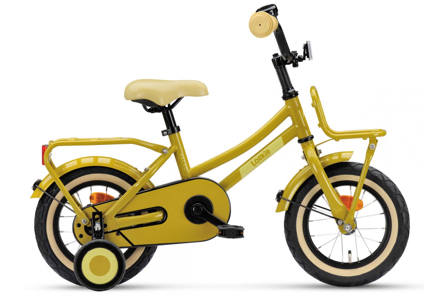 Loekie PACKD Kinderfahrrad 12 Zoll Mädchen Ocker