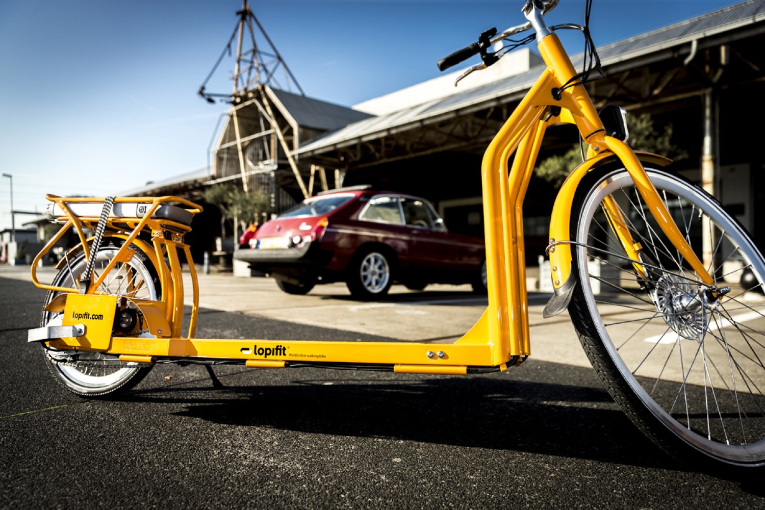 Lopifit Elektrisches Laufband Fahrrad Orange