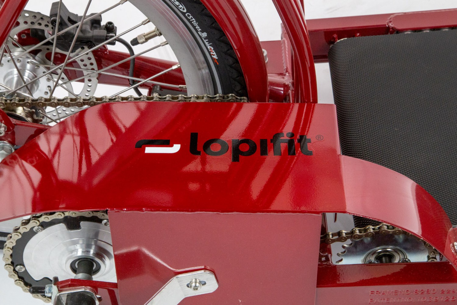 Lopifit Elektrisches Laufband Fahrrad Rot