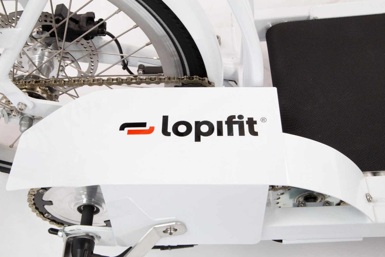 Lopifit Elektrisches Laufband Fahrrad Weiß