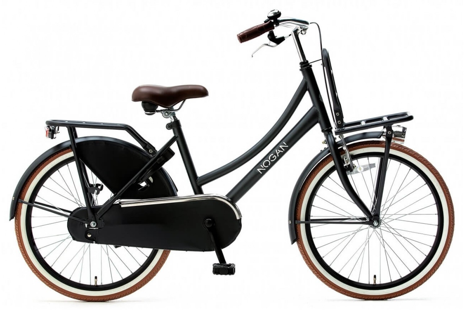 Nogan Vintage Hollandrad 20 Zoll Mädchen Matt Schwarz