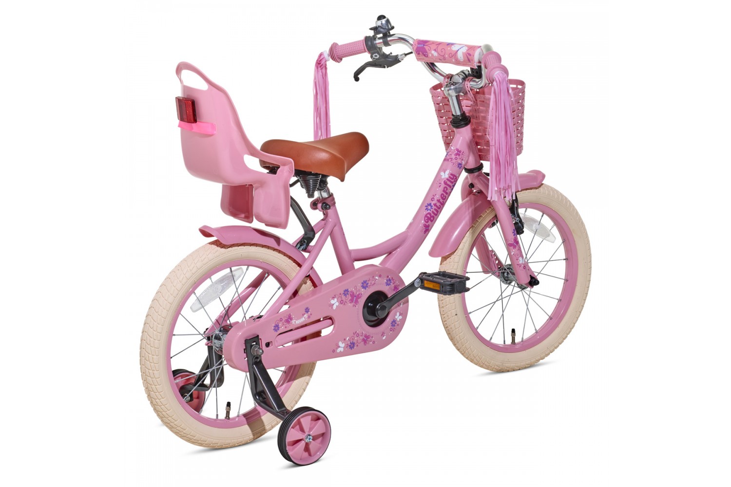 Nogan Butterfly Kinderfahrrad 16 Zoll Mädchen Rosa