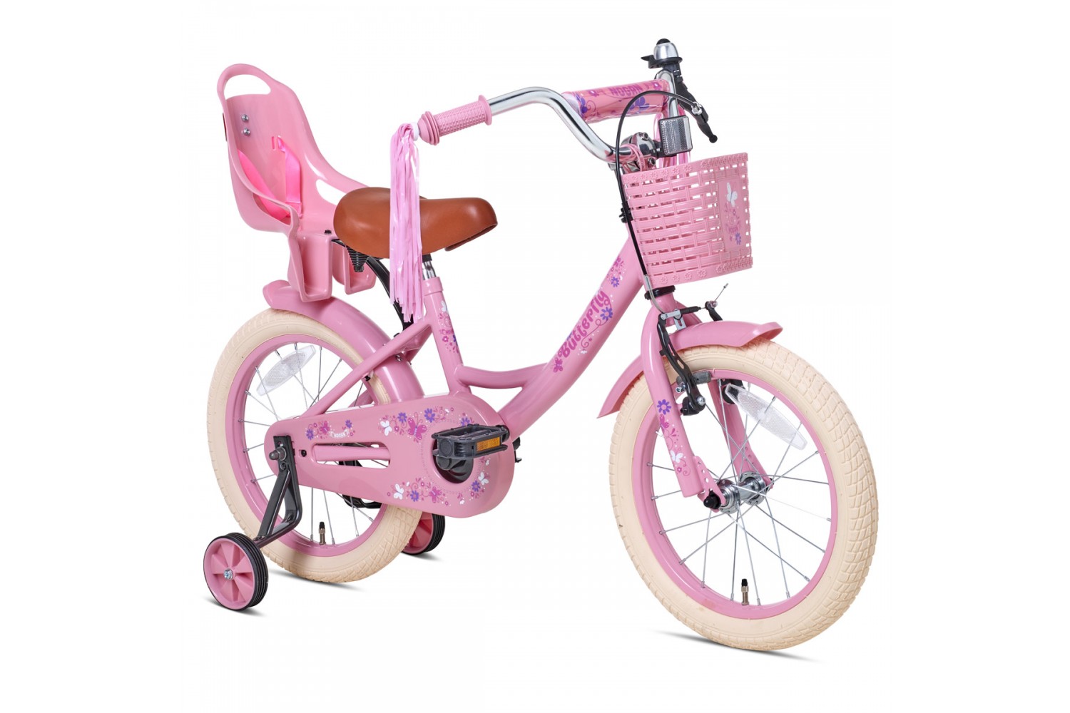 Nogan Butterfly Kinderfahrrad 16 Zoll Mädchen Rosa