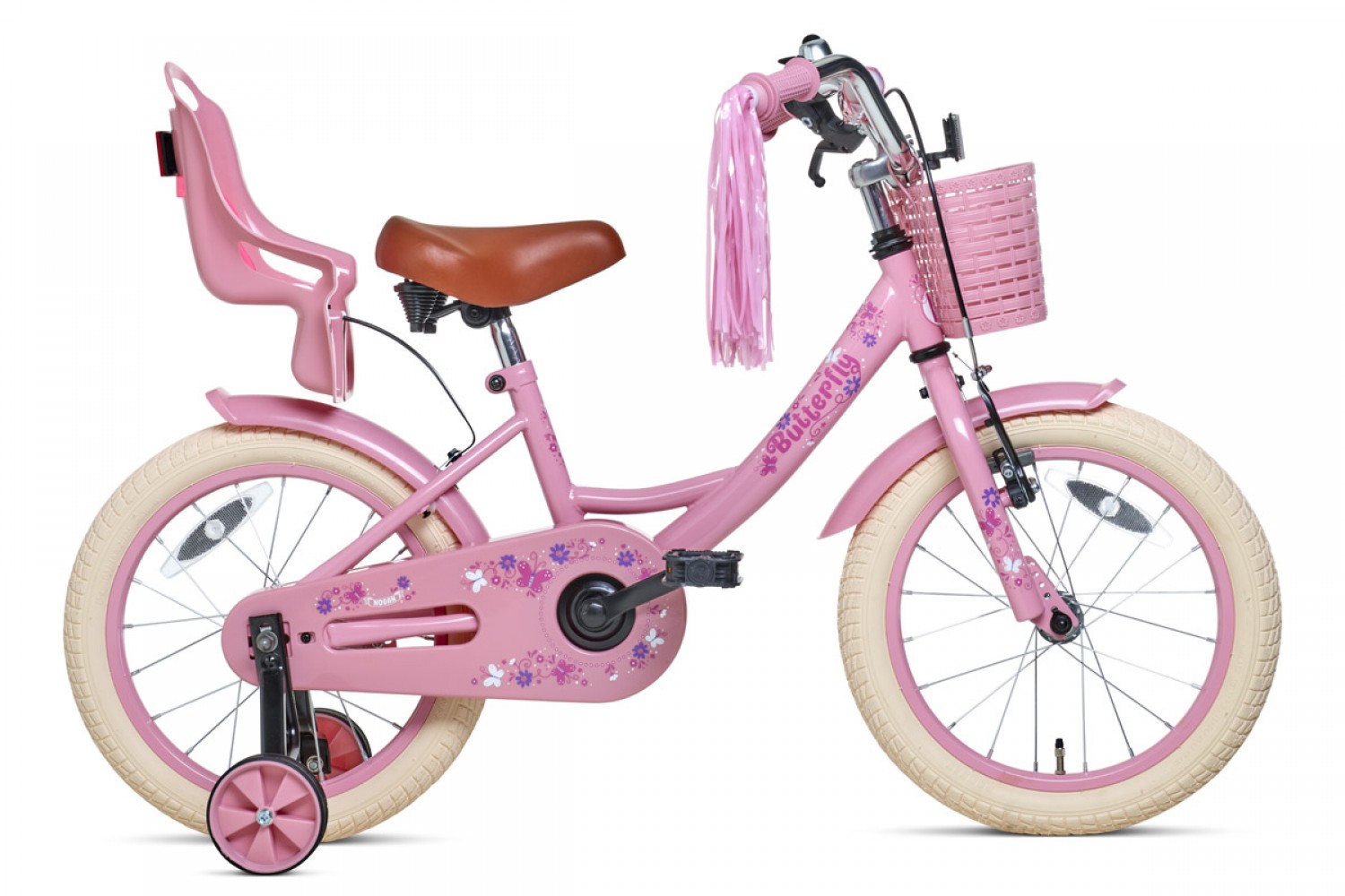 Nogan Butterfly Kinderfahrrad 16 Zoll Mädchen Rosa