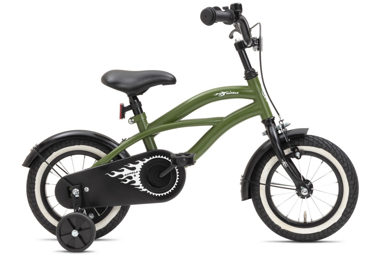 Nogan Rumble Kinderfahrrad 12 Zoll Jungen Armeegrün