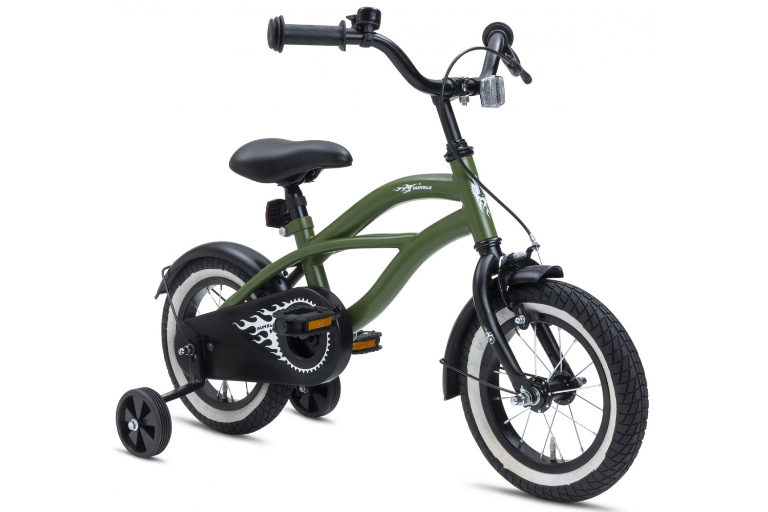 Nogan Rumble Kinderfahrrad 12 Zoll Jungen Armeegrün