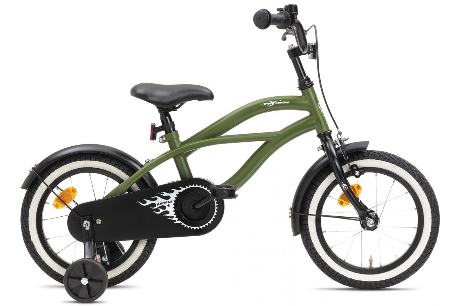 Nogan Rumble Kinderfahrrad 14 Zoll Jungen Armeegrün