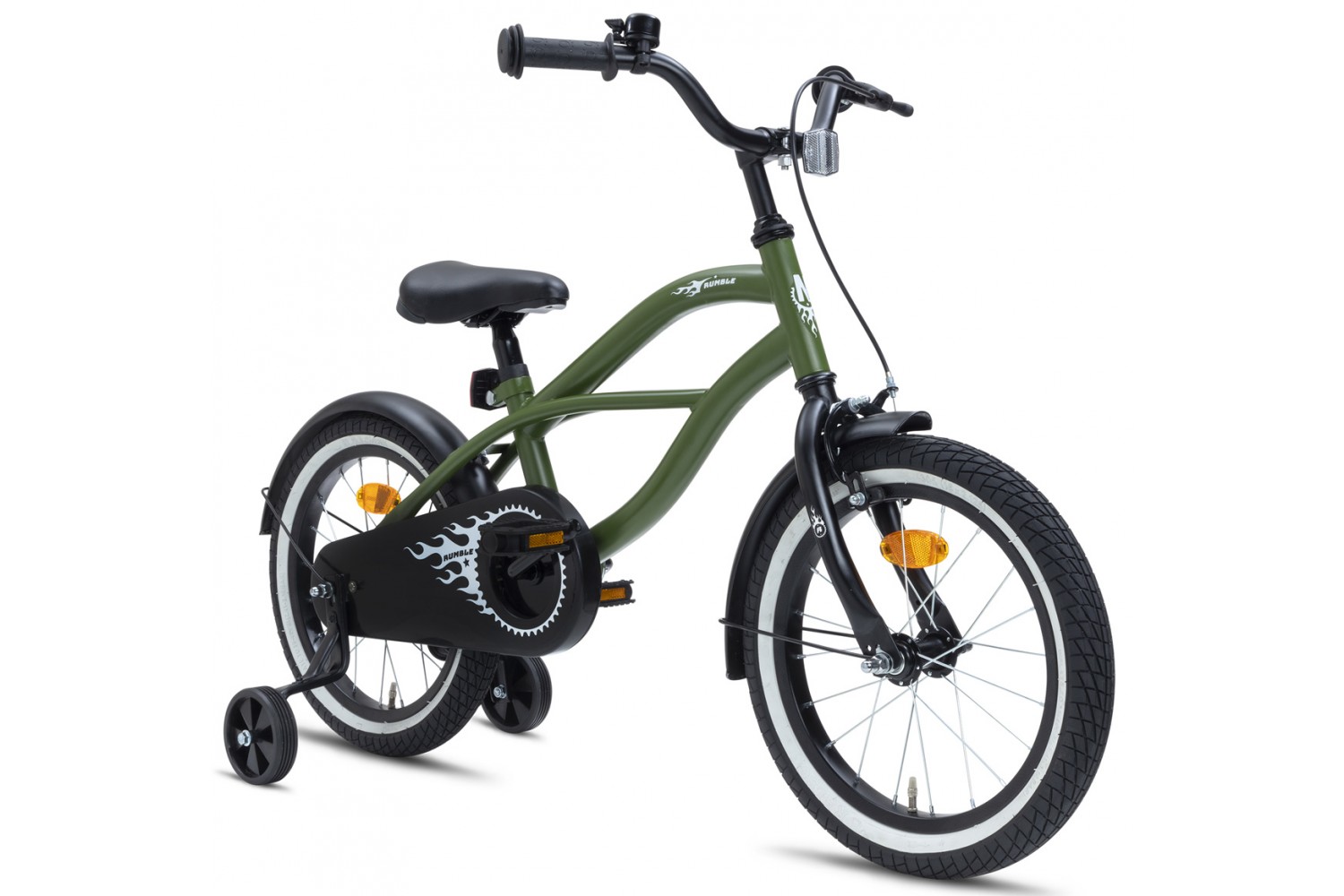 Nogan Rumble Kinderfahrrad 16 Zoll Jungen Armeegrün