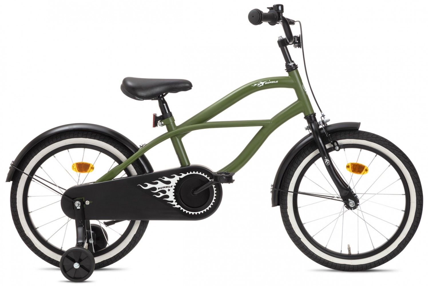 Nogan Rumble Kinderfahrrad 18 Zoll Jungen Armeegrün