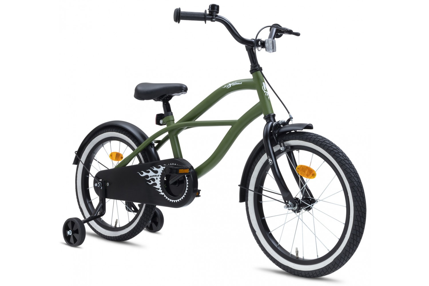 Nogan Rumble Kinderfahrrad 18 Zoll Jungen Armeegrün