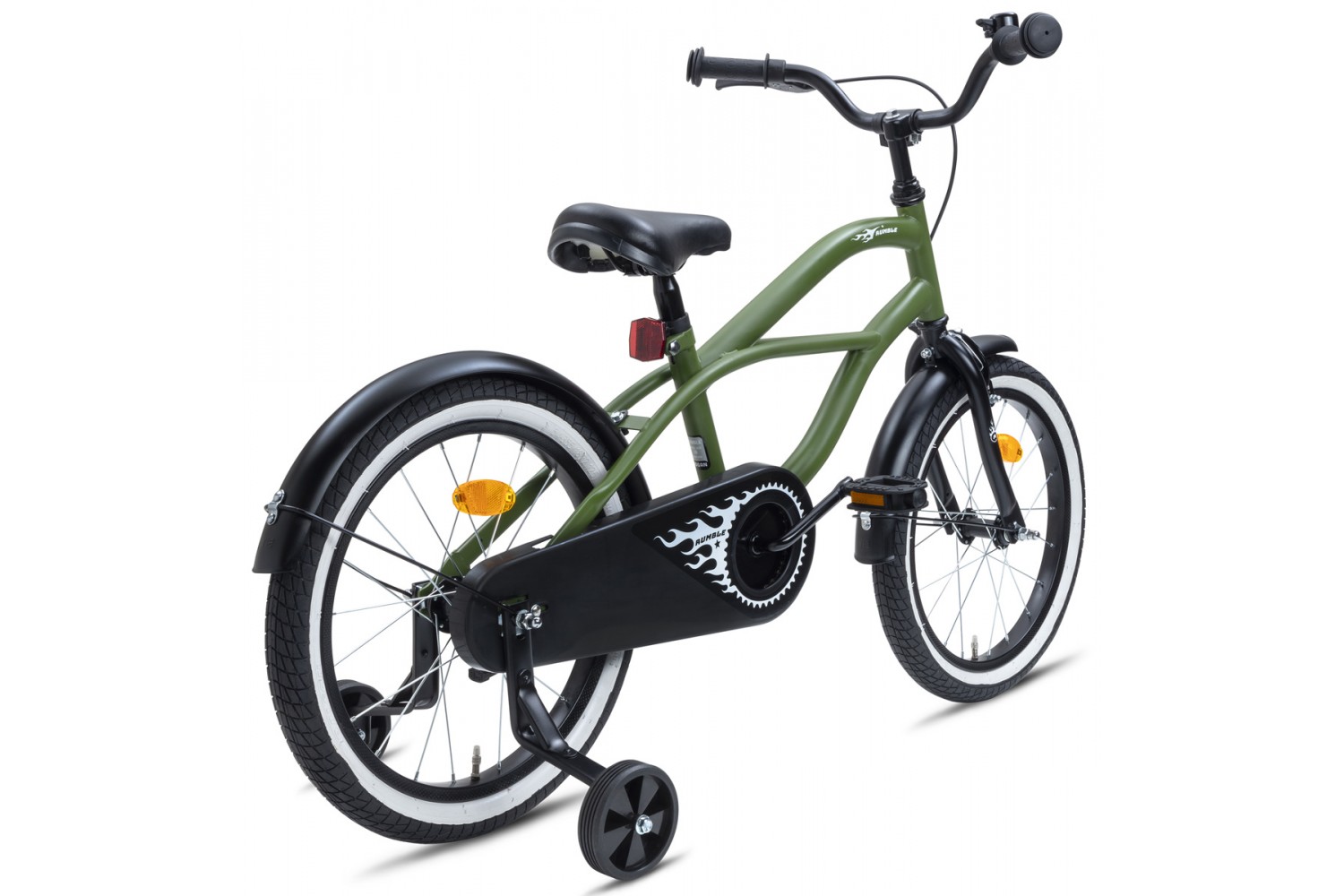 Nogan Rumble Kinderfahrrad 18 Zoll Jungen Armeegrün