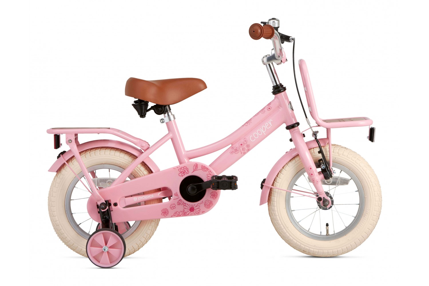 SuperSuper Cooper Bamboo Kinderfahrrad 12 Zoll Mädchen Rosa