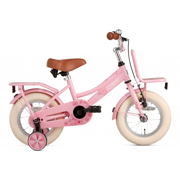 Supersuper Cooper Bamboo Kinderfahrrad 12 Zoll Mädchen Rosa