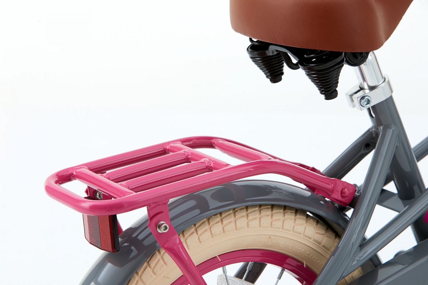 Supersuper Lola Kinderfahrrad 14 Zoll Mädchen Grau-Rosa