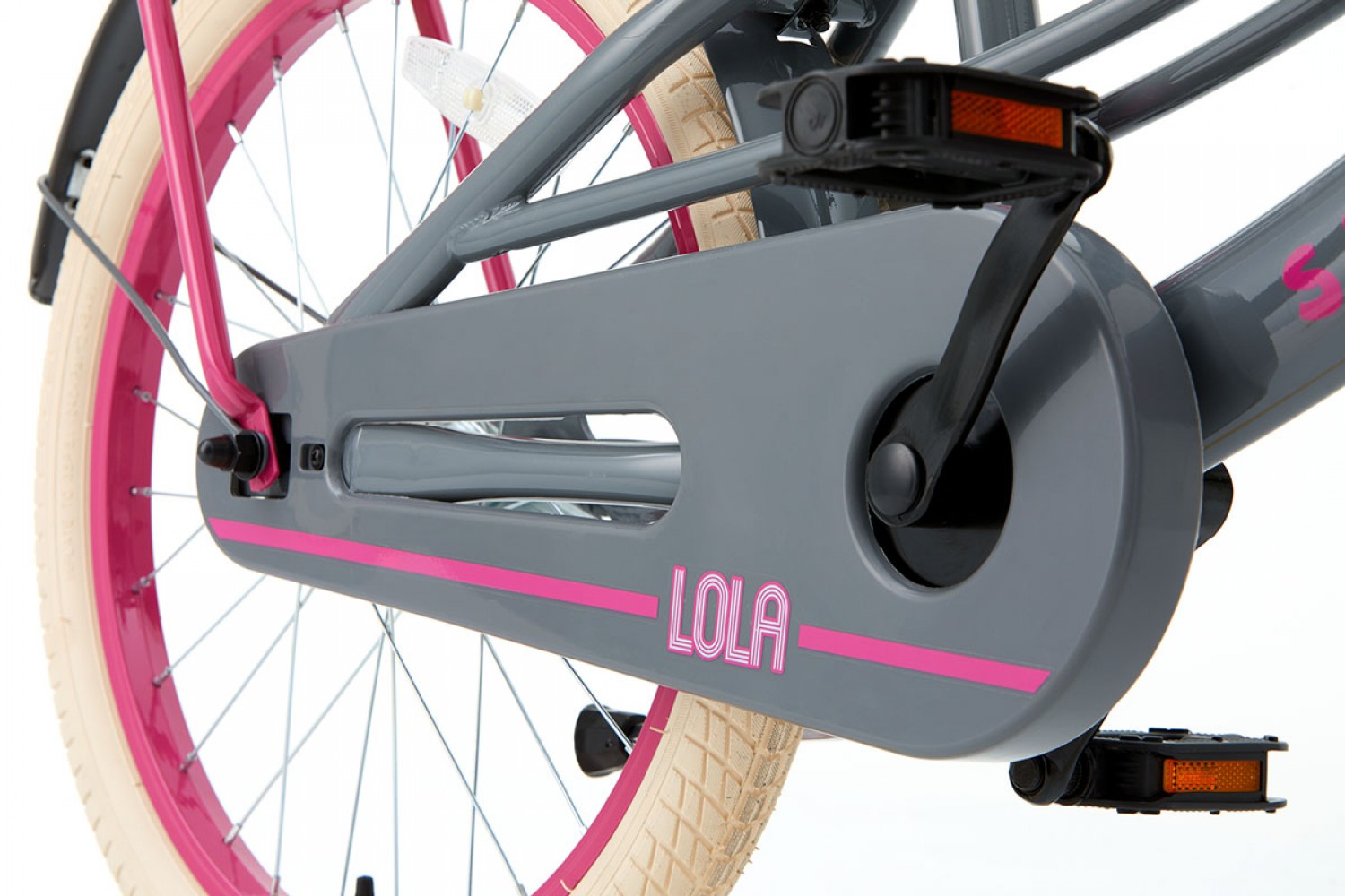 Supersuper Lola Kinderfahrrad 20 Zoll Mädchen Grau-Rosa