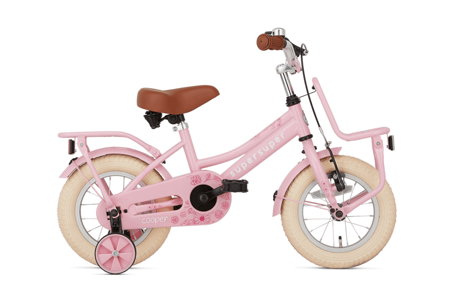 Supersuper Cooper Kinderfahrrad 12 Zoll Mädchen Rosa