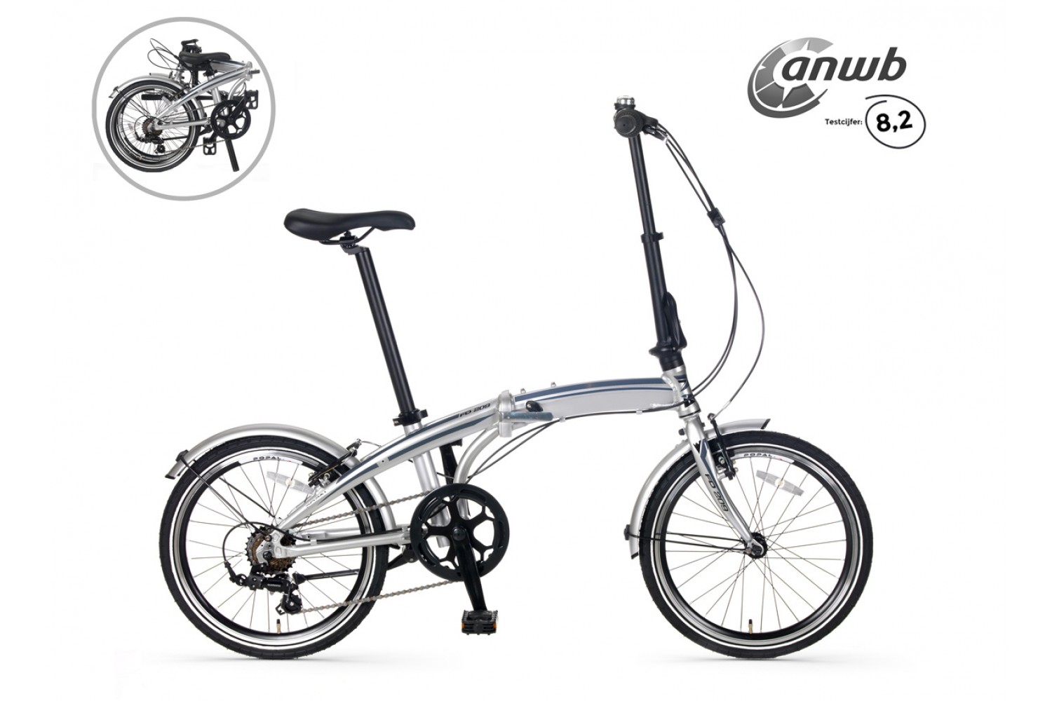 Popal Subway F209 Faltrad 20 Zoll Grau