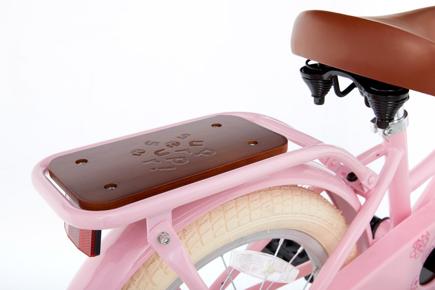 SuperSuper Cooper Bamboo Kinderfahrrad 16 Zoll Mädchen Rosa