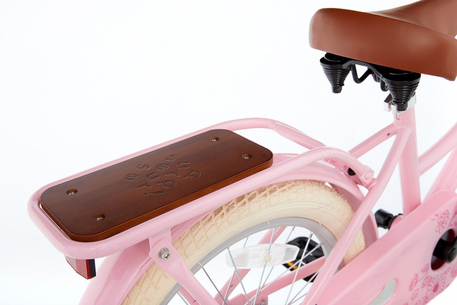 SuperSuper Cooper Bamboo Kinderfahrrad 18 Zoll Mädchen Rosa