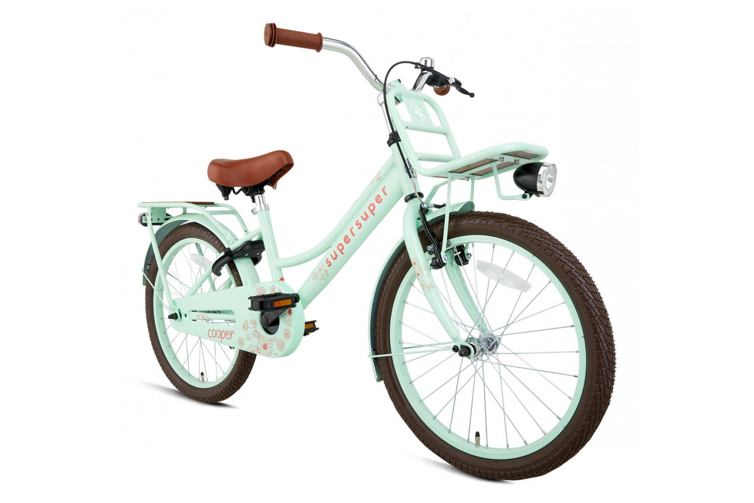 SuperSuper Cooper Bamboo Kinderfahrrad 20 Zoll Mädchen Pistaziengrün