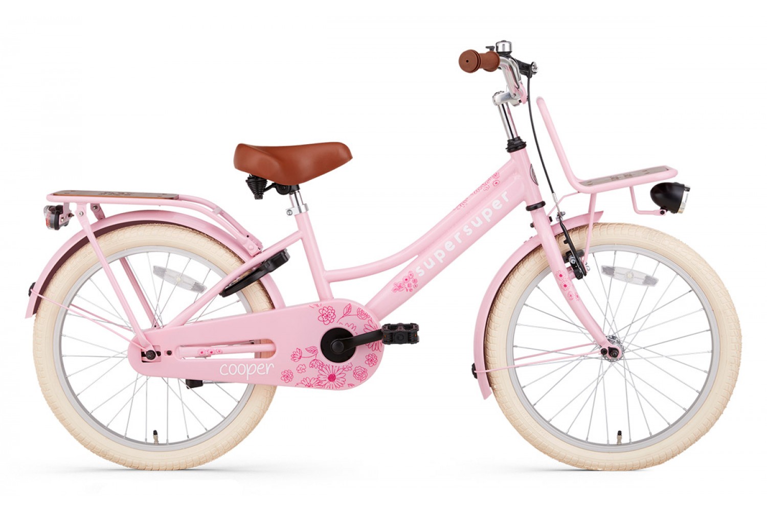 SuperSuper Cooper Bamboo Kinderfahrrad 20 Zoll Mädchen Rosa