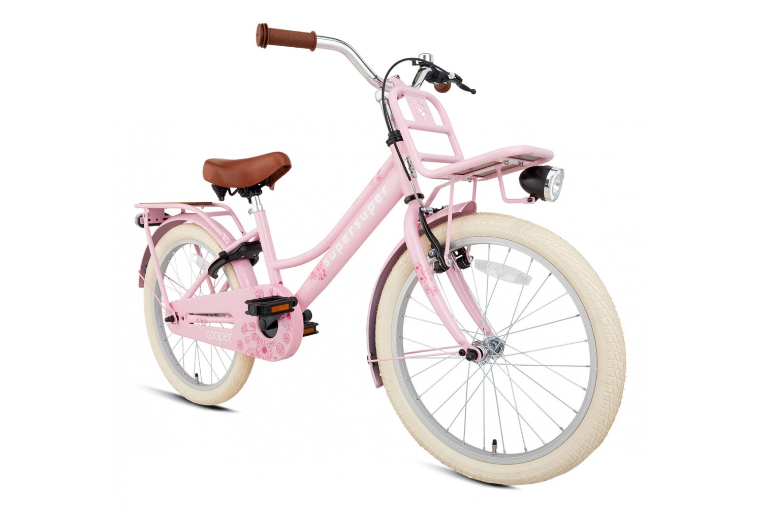 SuperSuper Cooper Bamboo Kinderfahrrad 20 Zoll Mädchen Rosa